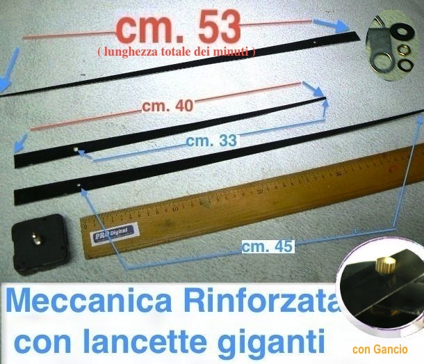 clicca su immagine per consultare dettagli, vedere altre foto e ordinare MECCANISMO CON LANCETTE da 50cm SenzaSc.