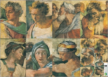 Carta per decoupage fig.128 cm.50x70 - Sibille e Profeti