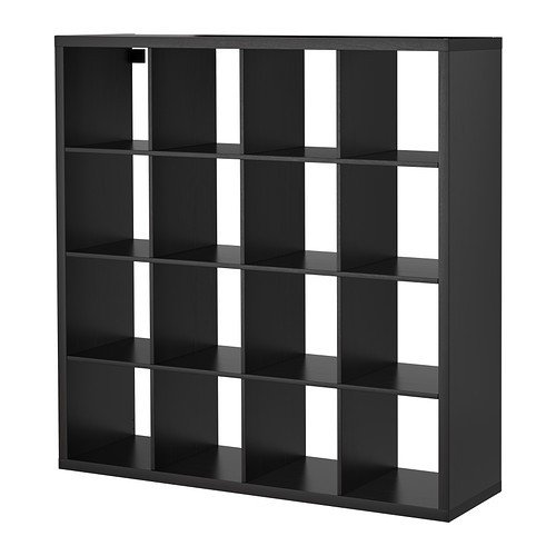 Ikea Kallax – Scaffale, nero e marrone con 16 cubi 147