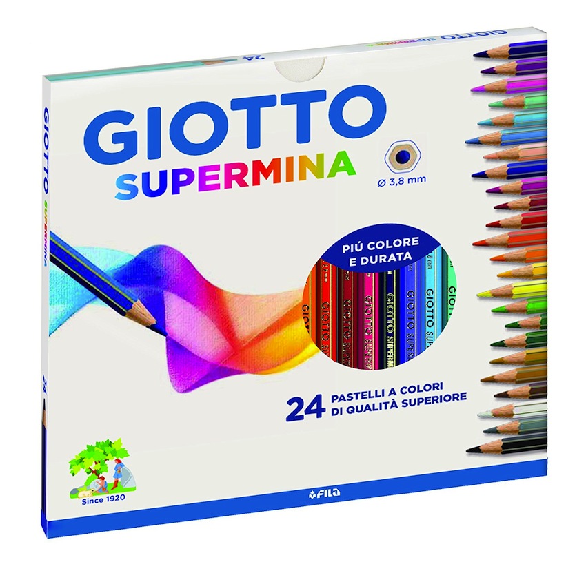 Astuccio 24 Pastelli Colorati Giotto Supermina