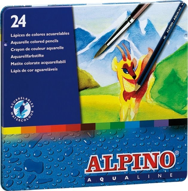 ALPINO Matite Acquerellabili, Multicolore 24 PASTELLI
