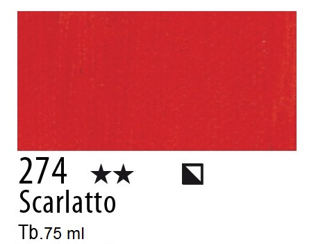 Maimeri colore Acrilico extra fine Scarlatto 274 - 75ml