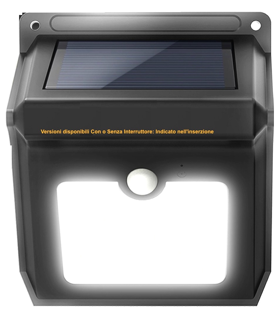 clicca qui per rientrare su Faro solare con 8-25 ld e Sensore di Movimento da Esterno