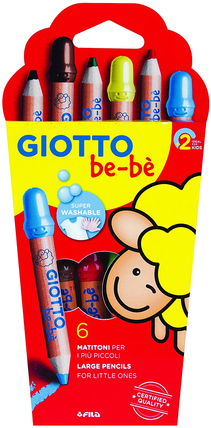 clicca su immagine per consultare dettagli, vedere altre foto e ordinare Giotto Bebè Supermatitoni Astuccio 6 Colori + Tempera