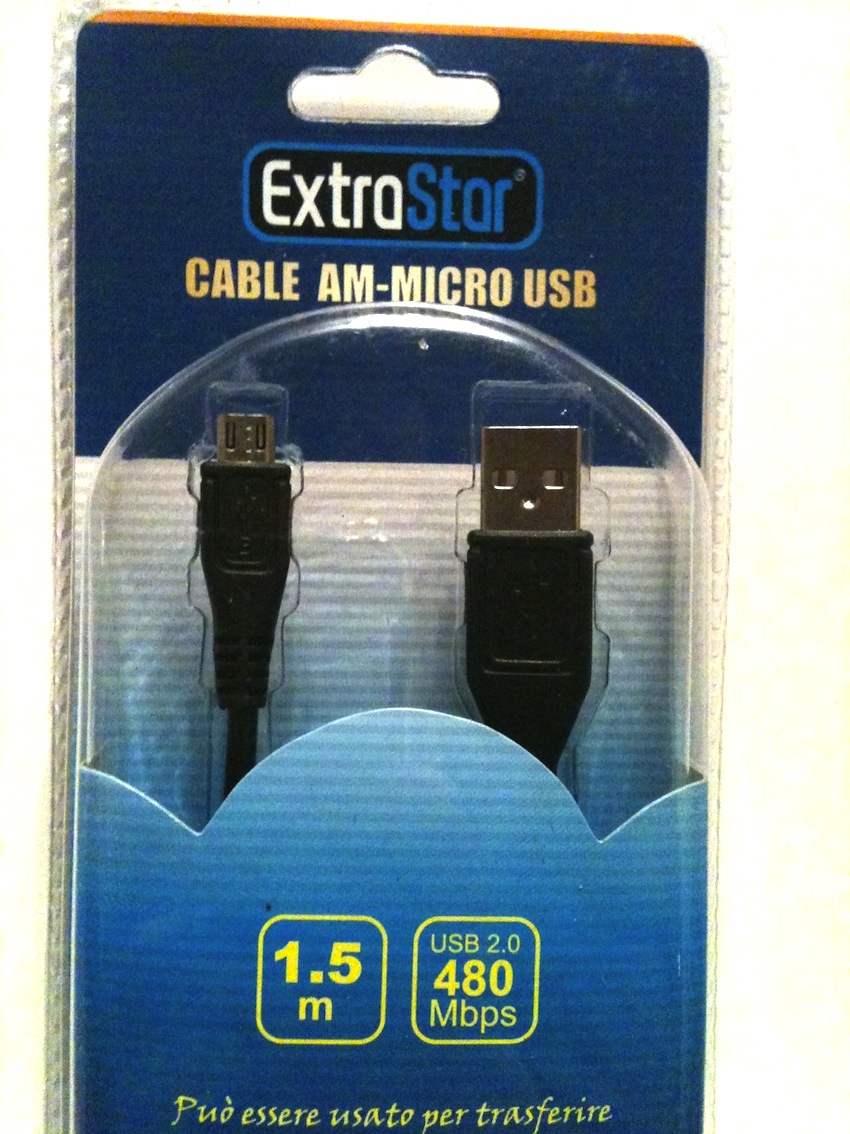 clicca su immagine per consultare dettagli, vedere altre foto e ordinare CAVO da USB AM a micro BM 1.2mt