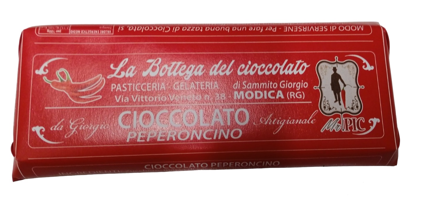 clicca su immagine per consultare dettagli, vedere altre foto e ordinare Bottega del Cioccolato di Modica al Gusto PEPERONCINO FORTE