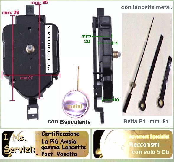 Movimento Pendolo Quarzo L3&C completo  BASCULANTE 