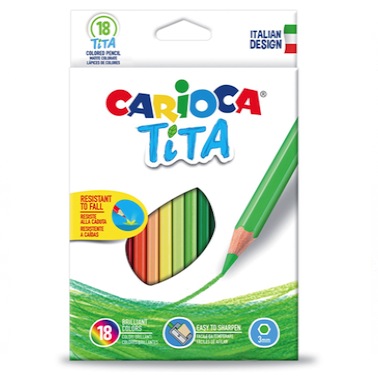 clicca su immagine per consultare dettagli, vedere altre foto e ordinare Carioca Set Matite Colorate Tita Pezzi 18 - Carioca 18 color