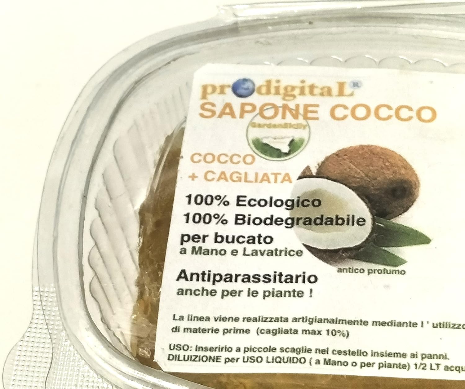 ordina Sapone olio di Cocco e Cagliata (Biologico) bucato e piante