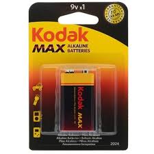 BatteriA 9V Kodak Max Alkaline Batteries