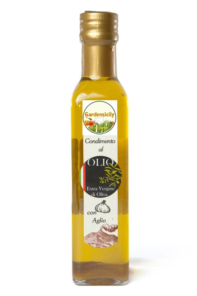 Olio Extravergine d Oliva con Aglio - 100% Italiano.