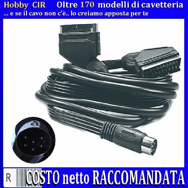 CAVETTO SCART/SCART + 6 POLI 