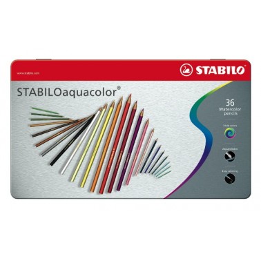 PASTELLI AQUACOLOR SCATOLA METALLO STABILO DA 36 introvabili24 