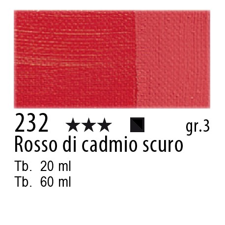 ordina MAIMERI OLIO CLASSICO 60ml Rosso cadmio sc. 232