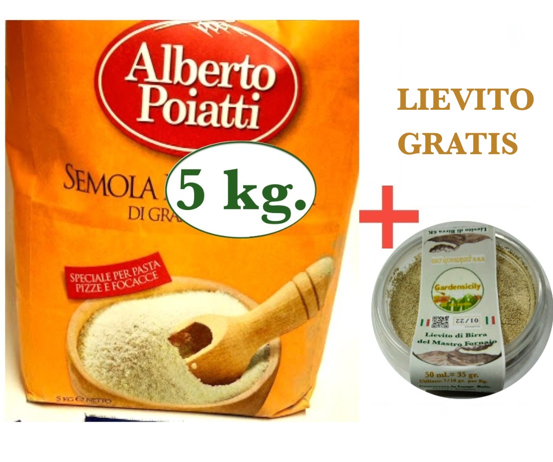 clicca su immagine per consultare dettagli, vedere altre foto e ordinare Poiatti 5 KG. FARINA SEMOLA RIMACINATA GRANO DURO 