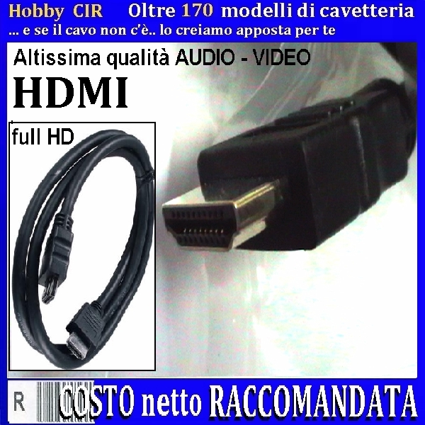 CAVETTO SPINA HDMI mt 5 prolunga HDMI .
