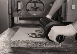 ordina Rullo in gomma manico in legno per litografia - serigrafia