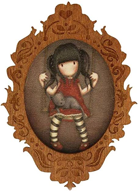 Gorjuss Santoro Spilla in legno e rubino - personaggio Ruby