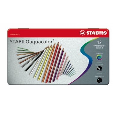 STABILO PASTELLI AQUACOLOR SCATOLA METALLO STABILO DA 12 4006381146487