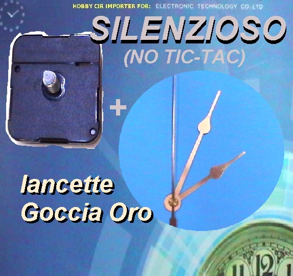 clicca qui per rientrare su L3: MECCANISMO OROLOGIO SILENZIOSO con lancette goccia i3e