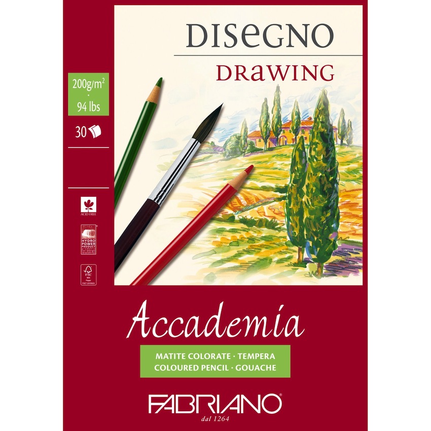 FABRIANO ACCADEMIA BLOCCO DA 30 FOGLI form.A3 29,7X42CM 200gr/m 8001348150787