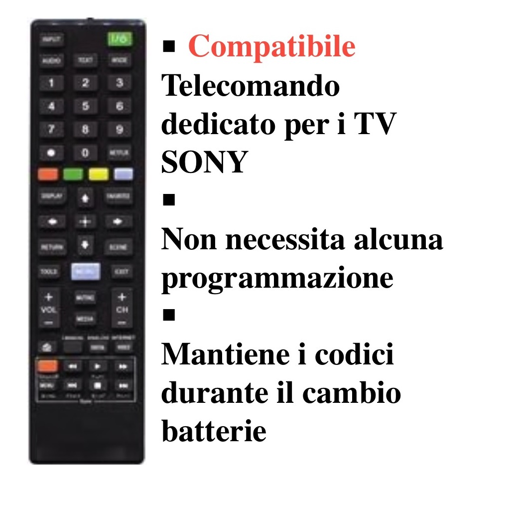 clicca qui per rientrare su Telecomando Universale, gia PRONTO per SONY