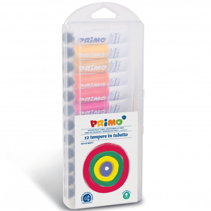 12 colori a tempera PRIMO confezione tempera da 7,5ml. cad. introvabili24 