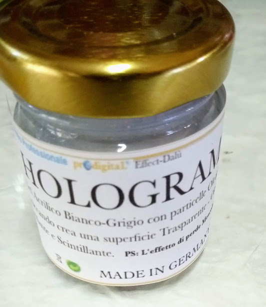 gel acrilico con particelle pigmentazione oleografica 