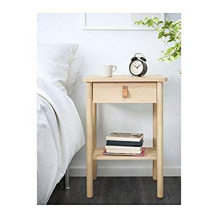 Ikea Comodino in legno massello, 48 x 38 cm, cassetto 