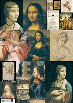 si.ge. Carta  per decoupage 50x70 - fig.130 Opere Michelangelo 8025993006053