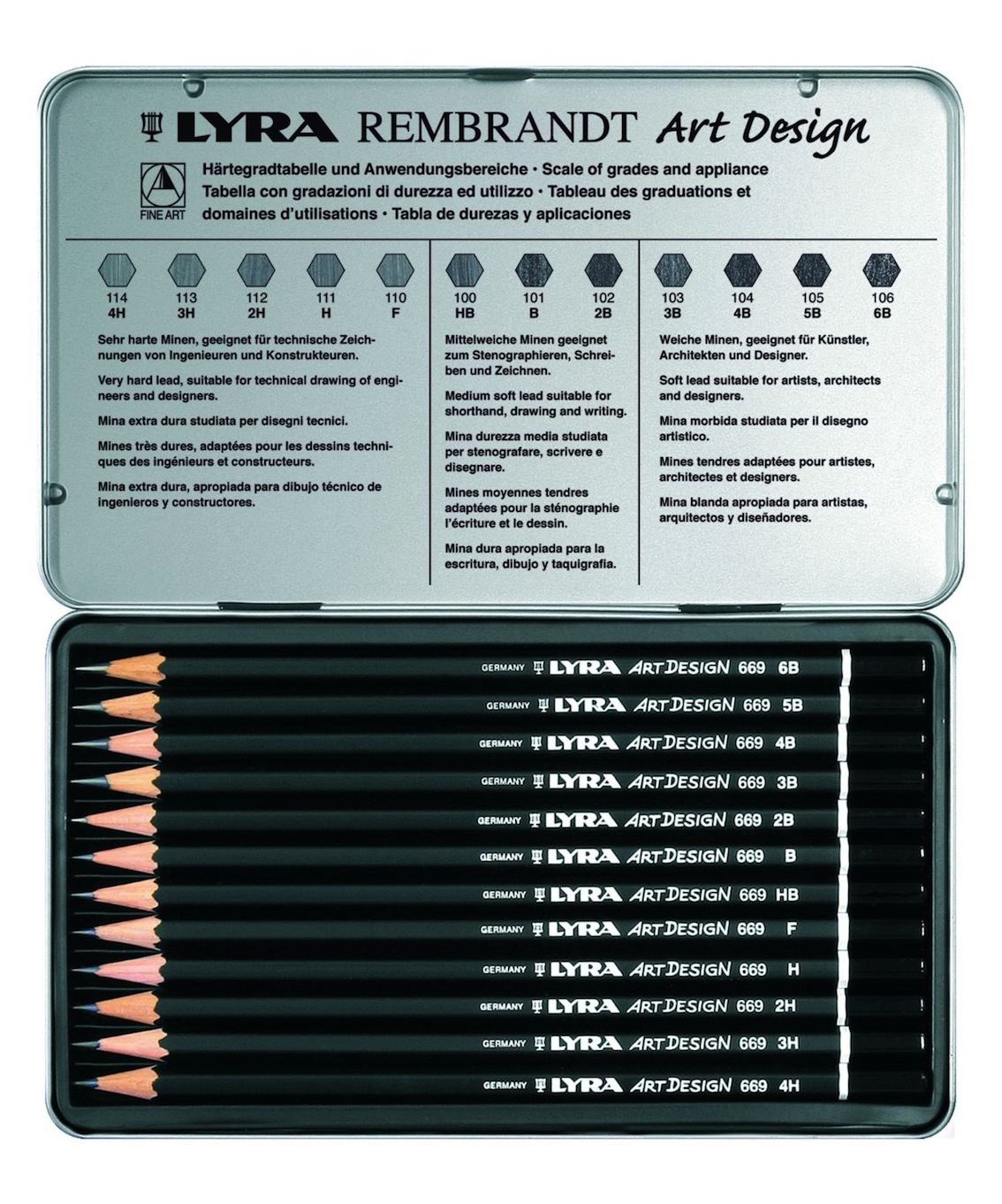 Matite Lyra Rembrand matita di grafite finisse 12 gradaz. introvabili24 