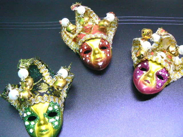 Maschera veneziana con magnete calamita accessori campanelle