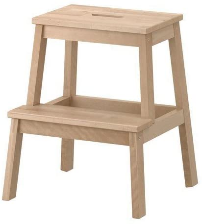 clicca su immagine per consultare dettagli, vedere altre foto e ordinare Ikea, Bekväm, Sgabello, in Legno di Betulla, 39 x 43 x 