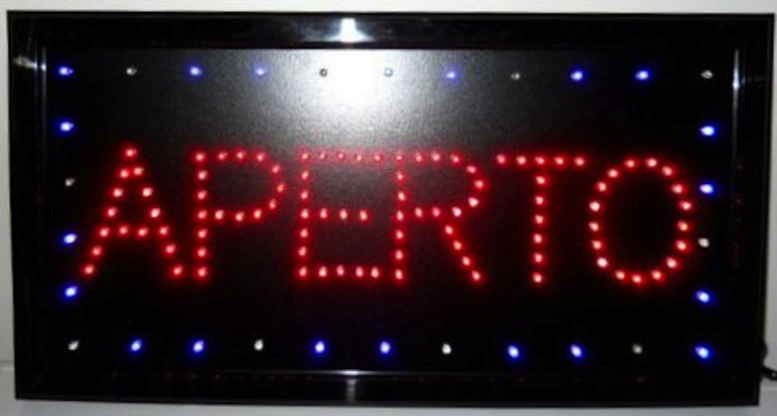 proDigital INSEGNE LUMINOSE A LED CON SCRITTA APERTO VETRINA NEGOZIO 32848009786