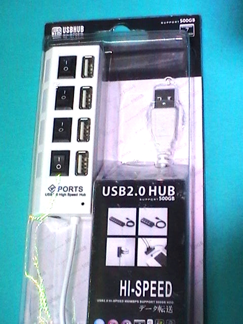 Duplicatore 4 PORTE USB c/Interruttori  USB Singoli