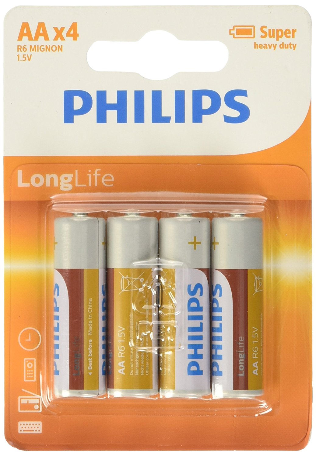 PHILIPS BATTERIA philips BLISTER 4 PZ. STILO - AA X 4 8712581549466