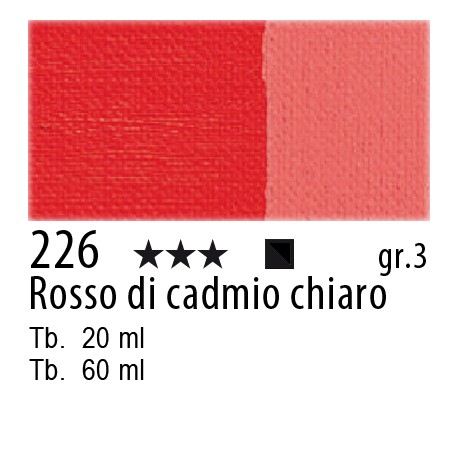 MAIMERI OLIO CLASSICO 60ml. Rosso di Cadmio Chi.226