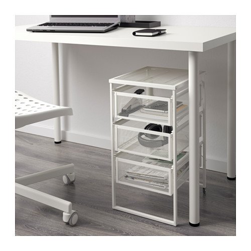 clicca su immagine per consultare dettagli, vedere altre foto e ordinare LENNART  Carrello Ikea bianco, 3 cassetti trasparenti 