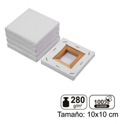 Mini Tela 10x10cm per pittura ad olio ed acrilico in cotone