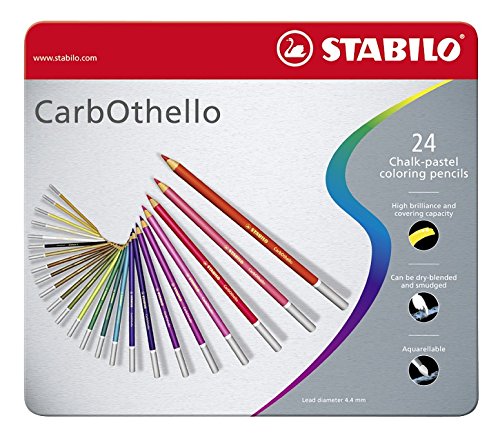 STABILO CarbOthello 24 Matite Colorate Scatola Metallo.