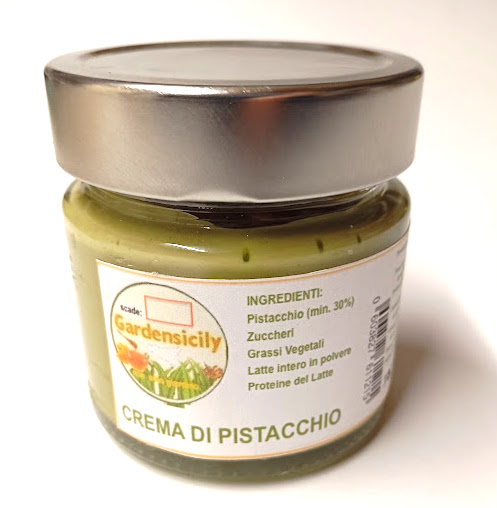 clicca su immagine per consultare dettagli, vedere altre foto e ordinare Crema di Pistacchio Siciliano Spalmabile 314ml 30% Pistacchi