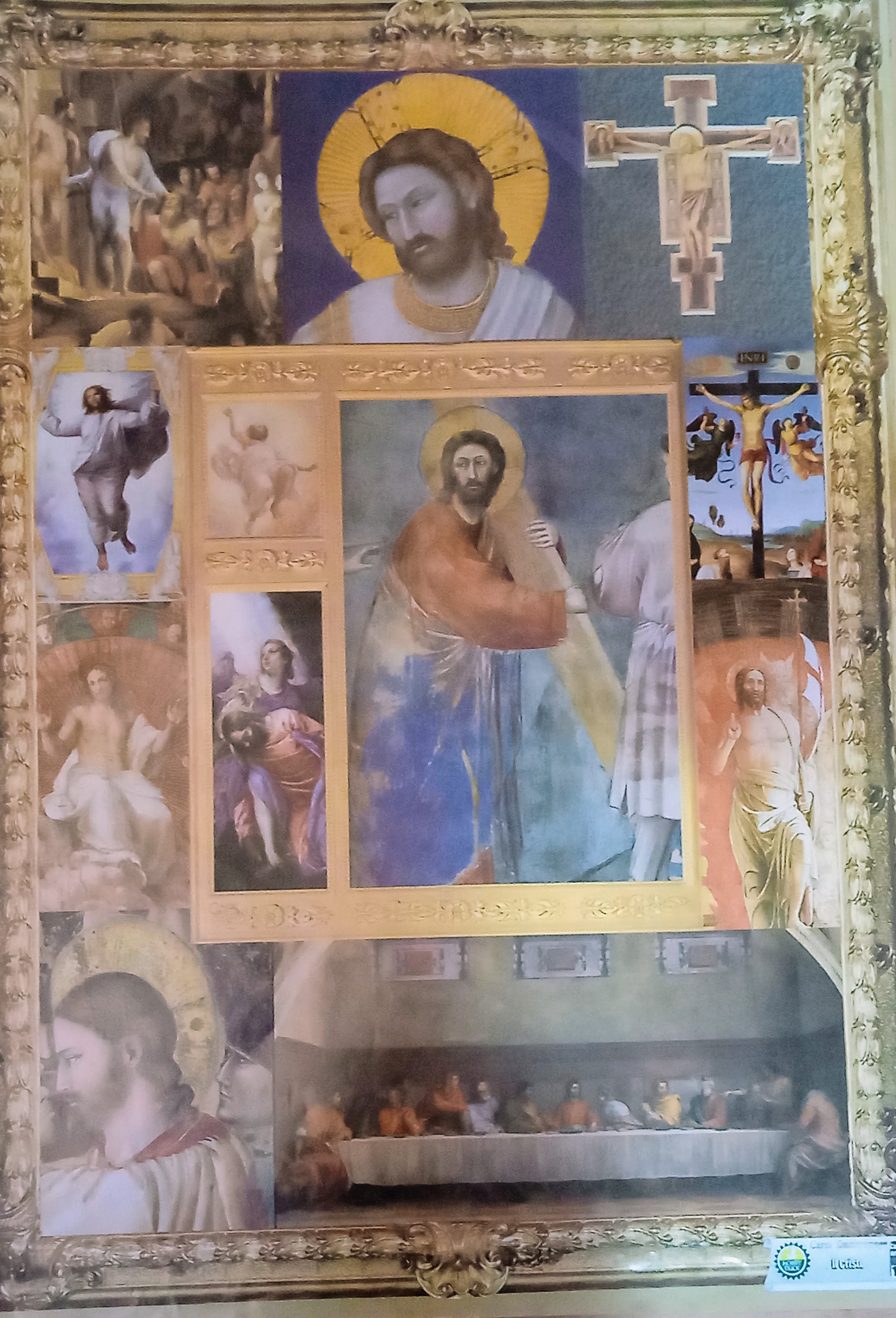 Carta per decoupage 50x70 fig.131 Quadri Cristo e Cornici