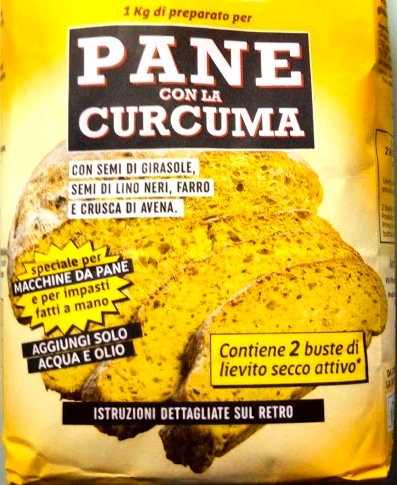 clicca su immagine per consultare dettagli, vedere altre foto e ordinare 1kg. di Farina Per Pane Con La Curcuma con 2 Bustine Lievito