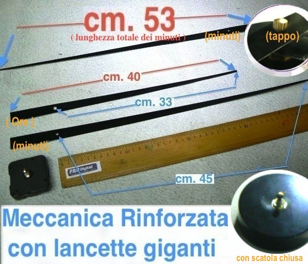 KIT MECCANISMO CON LANCETTE LUNGHE 50 CM con scatola 3863349179809