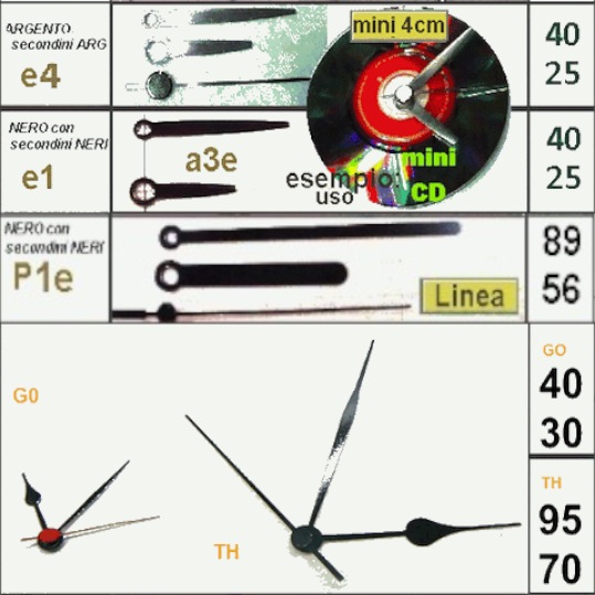 ordina 10 MECCANISMI OROLOGI silenziosi Linea3 TOP classic E16