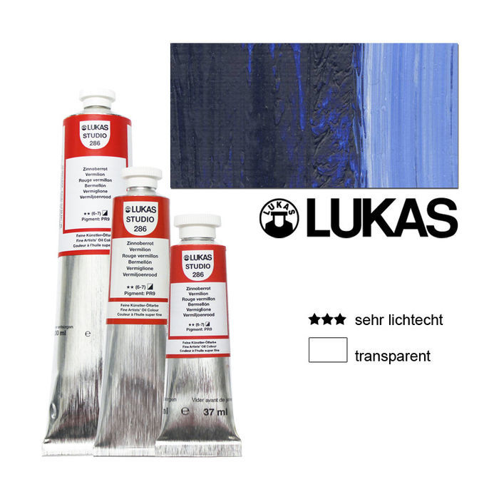 OLIO PROFESSIONALE LUKAS STUDIO 37ML - GR. 1 BLU OLTREMARE.