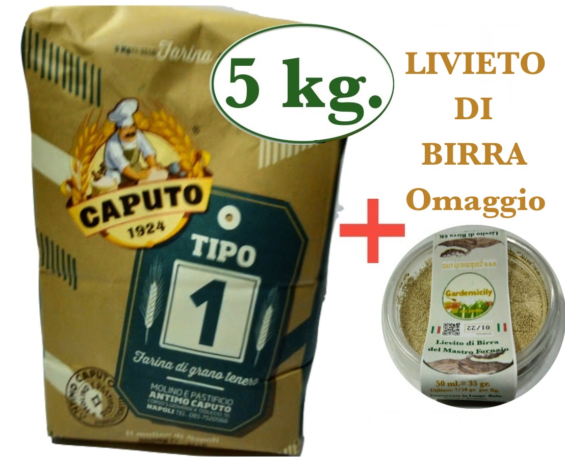 5 KG. FARINA GRANO TENERO TIPO 1 CAPUTO SPECIAL + Lievito.