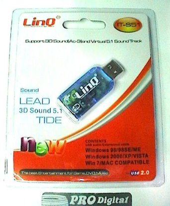 LINQ SCHEDA AUDIO ESTERNA 3D 5.1 USB  6950029016008