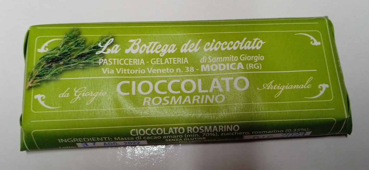 clicca su immagine per consultare dettagli, vedere altre foto e ordinare Bottega del Cioccolato di Modica Gusto CIOCCOLATO ROSMARINO