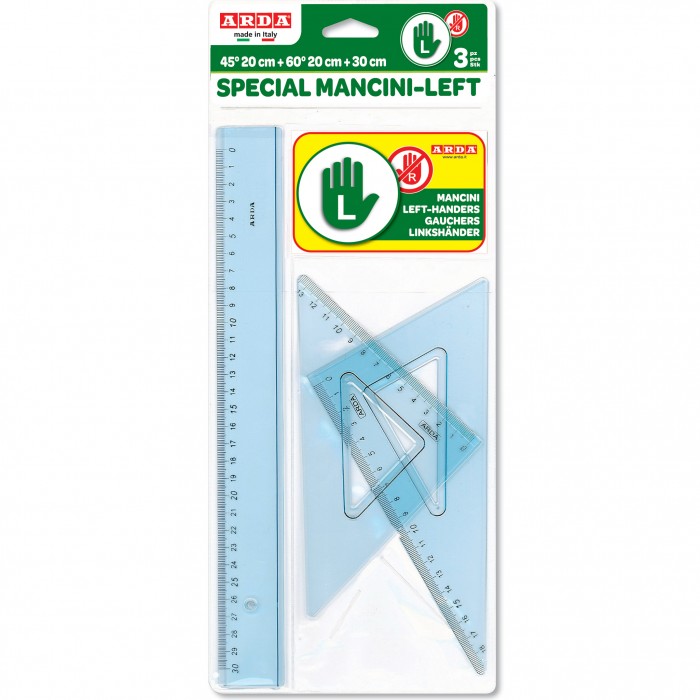 SET DISEGNO MANCINI 3 PZ coppia squadra mancini riga mancini